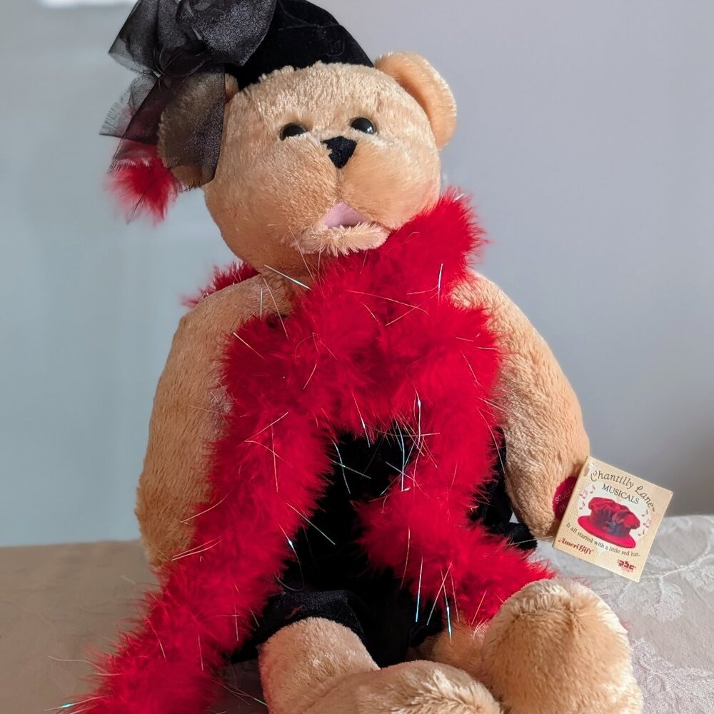 VTG 1999 Chantilly Lane Musical Bear Ginger "Sway" Sings and Moves Tested 22"